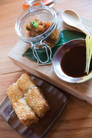 Photos from Futo Buta   Fried brussels sprouts Pork belly bun Miso ramen  Tuna and rice cakes Hamachi Crudo Chef/owner Michael ?????? Photographed in Charlotte, NC on June 18th 2015 Photos by Peter Taylor